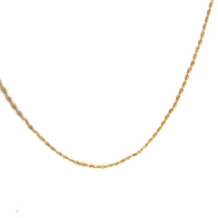 14k Yellow Gold Hollow Rope Chain 2.8gram 28"inch