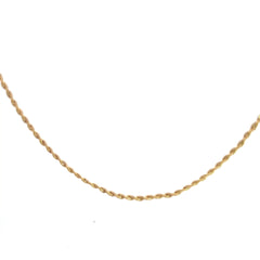 14k Yellow Gold Hollow Rope Chain 2.8gram 28"inch