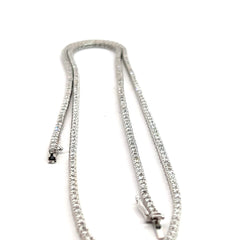 14k White Gold 7.00ct G SI1 Round Diamond Tennis Necklace