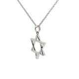 14k White Gold 4.7gram Star of David 3/4 inch Pendant