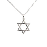 14k White Gold 4.7gram Star of David 3/4 inch Pendant