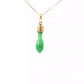 14k Yellow Gold Jade Pacifier Pendant 1 1/2"