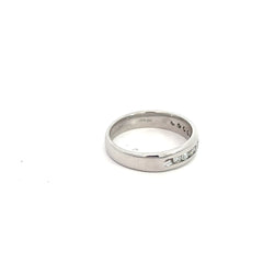 14k White Gold .50ct F VS2 Round Diamond Men Wedding Band