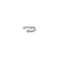 14k White Gold .60CT G VS2 Round and Princess Cut Diamond Star Crossover Ring