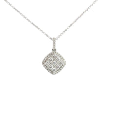 18k White Gold .75ct F VS2 Round Diamond Roberto Coin Pendant