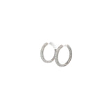 14K WHITE 1CT GSI1 INSIDE OUT HOOPS 3MM 3/4 INCH