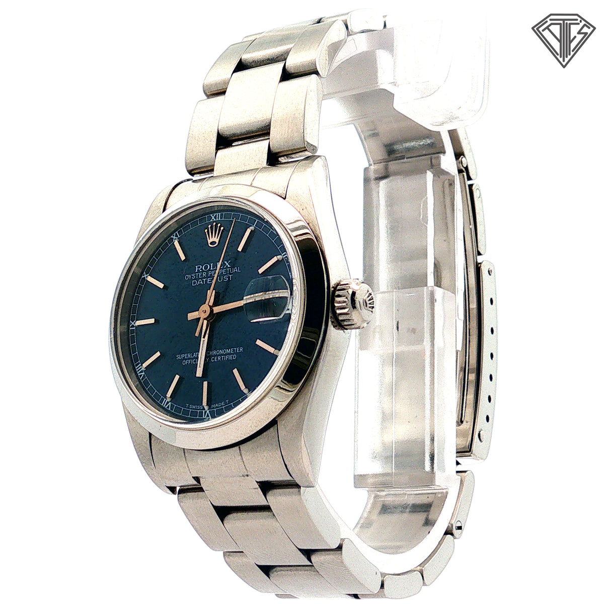 Pre-Owned Rolex Oyster Perpetual Datejust / Automatic/ 31mm/ Blue Dial/ Steel Bezel/ Steel Case and Bracelet / Sapphire Crystal Watch Ref #68240
