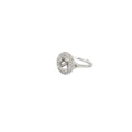 14k White Gold .75ct G VS2 Round Diamond Double Halo Semi-Mount Ring