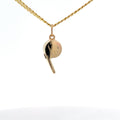14k Yellow Gold Whistle Pendant 1/2" inch 3.3 gram