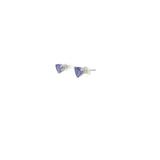 14k White Gold 1.55ct Trillion Shape Tanzanite Stud Earrings