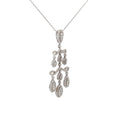 18k White Gold 3.48ct G SI1 Round Diamond Fashion Necklace