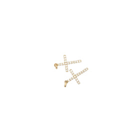 14k Yellow Gold .35ct G VS2 Round Diamond Cross Pendant