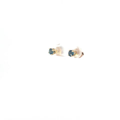 14K YELLOW GOLD  .50CT TOTAL WEIGHT AAA ROUND SAPPHIRE STUD EARRINGS