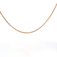 14k Rose Gold 2mm Solid Rope Chain 6.6 gram 18"inch