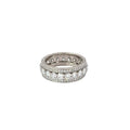 14k White Gold 4.00 G SI1 Round Diamond Eternity Men Wedding Band SIZE 9