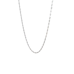 14k White Gold Diamond Cut Disco Chain 2.6 gram 24"inch