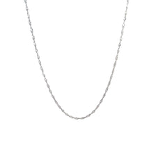 14k White Gold Diamond Cut Disco Chain 2.6 gram 24"inch