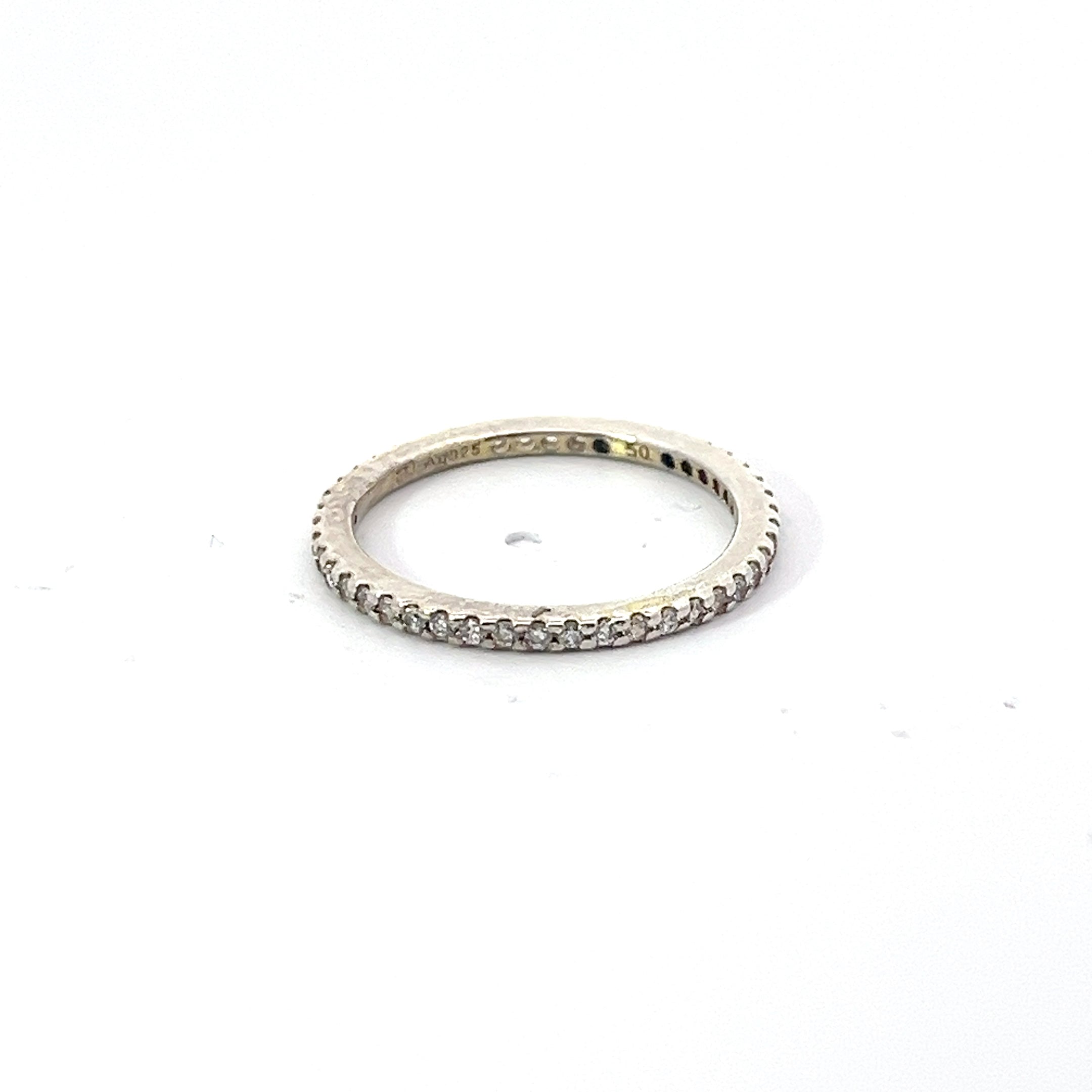 Pre-Owned Thomas Sabo 925 Clear CZ Thin Eternity Band Ring