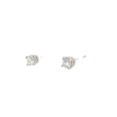 14k White Gold .50ct G SI1 Round Diamond Stud Earrings