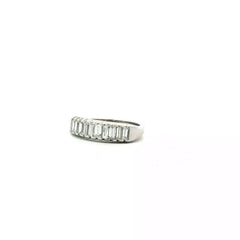 Platinum Vintage 1.00ct E VS2 (10) Baguette North/South Anniversary Wedding Band