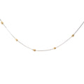 14k Two Tone (20) Gold Bead Section Necklace 18" inch 3.7 gram