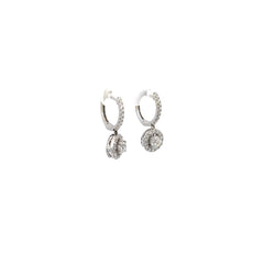 18k White Gold 1.50ct G VS2 Round Diamond Drop Earrings