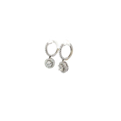 18k White Gold 1.50ct G VS2 Round Diamond Drop Earrings