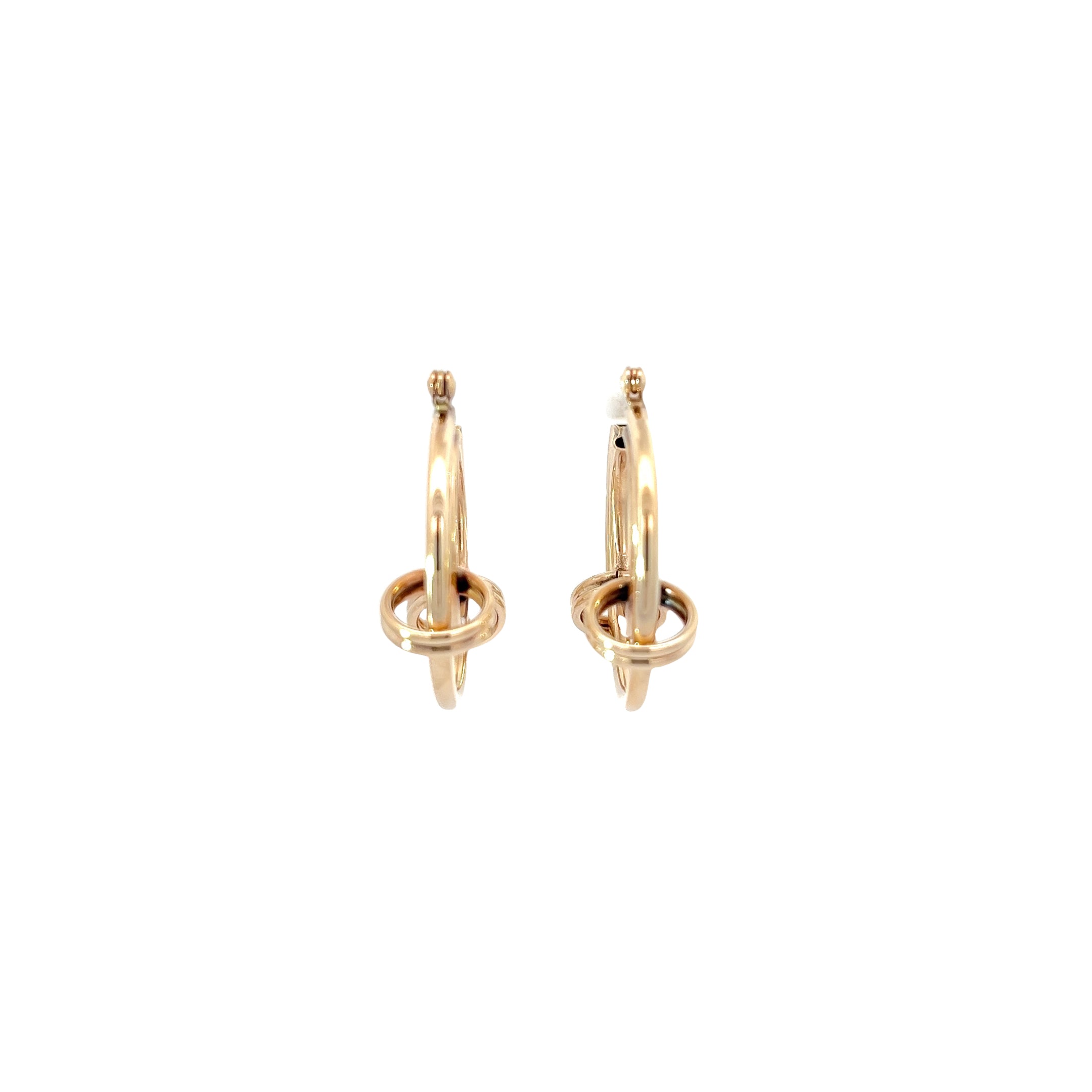 14k Yellow Gold 5.5 Gram Double Hoop Earrings