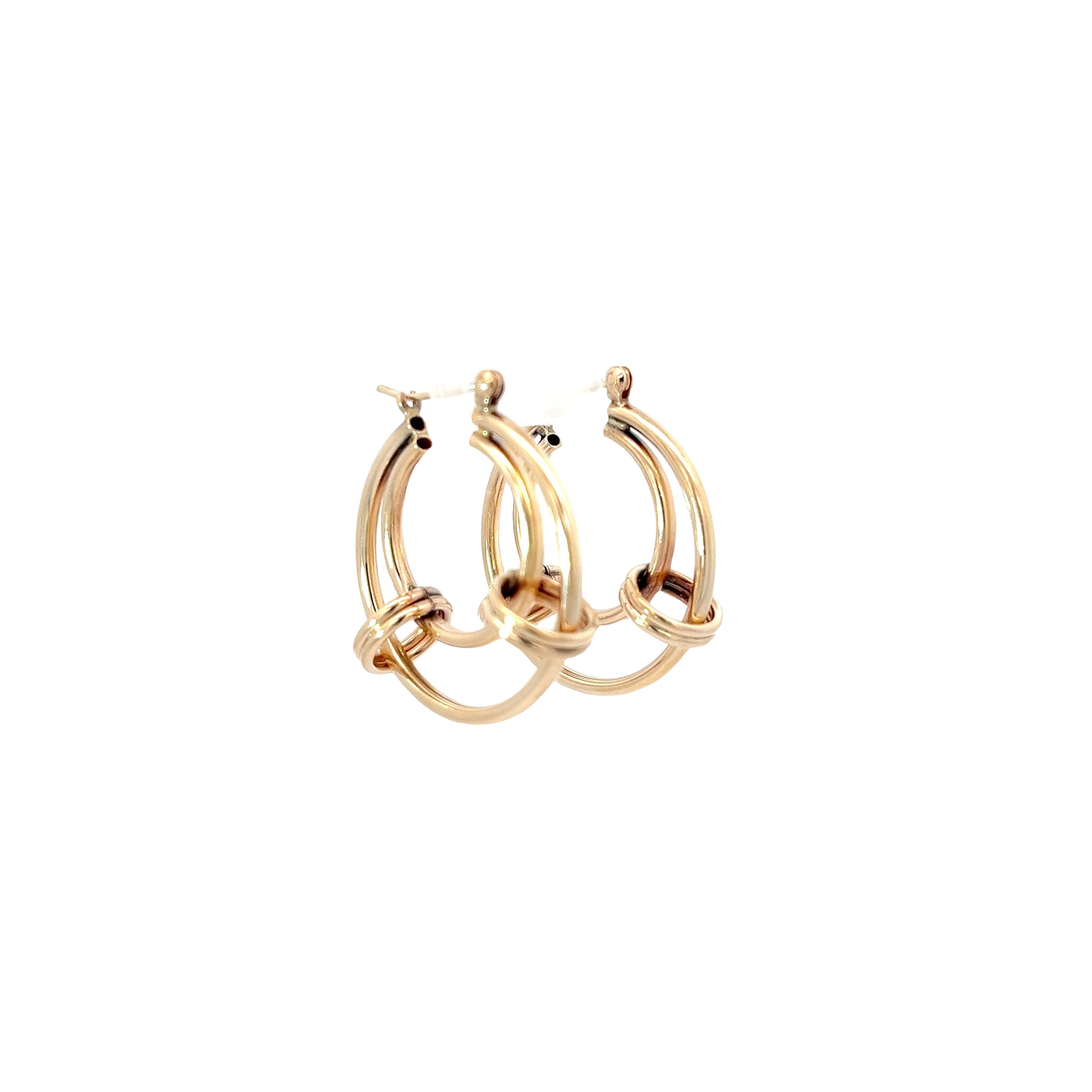 14k Yellow Gold 5.5 Gram Double Hoop Earrings