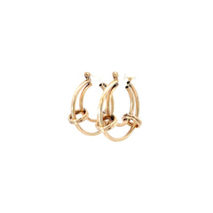14K YELLOW GOLD 5.6 GRAM DOUBLE HOOP EARRINGS