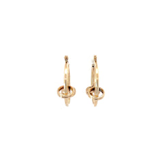 14K YELLOW GOLD 5.6 GRAM DOUBLE HOOP EARRINGS