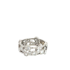 Platinum Tiffany & Co. 2.50ct E VS2 Round Diamond Bubbles Eternity Band Size 6