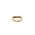 14k Yellow Gold .50ct F VVS Step Cut  Squared Princess Cut Diamond Ring Size 5 1/2