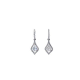 Ladies 18k white gold Diamond Drop earrings