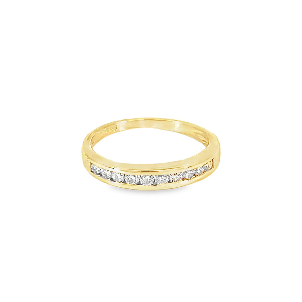 18k White Gold .35ct G VS2 Round Diamond Channel Set Wedding Ring