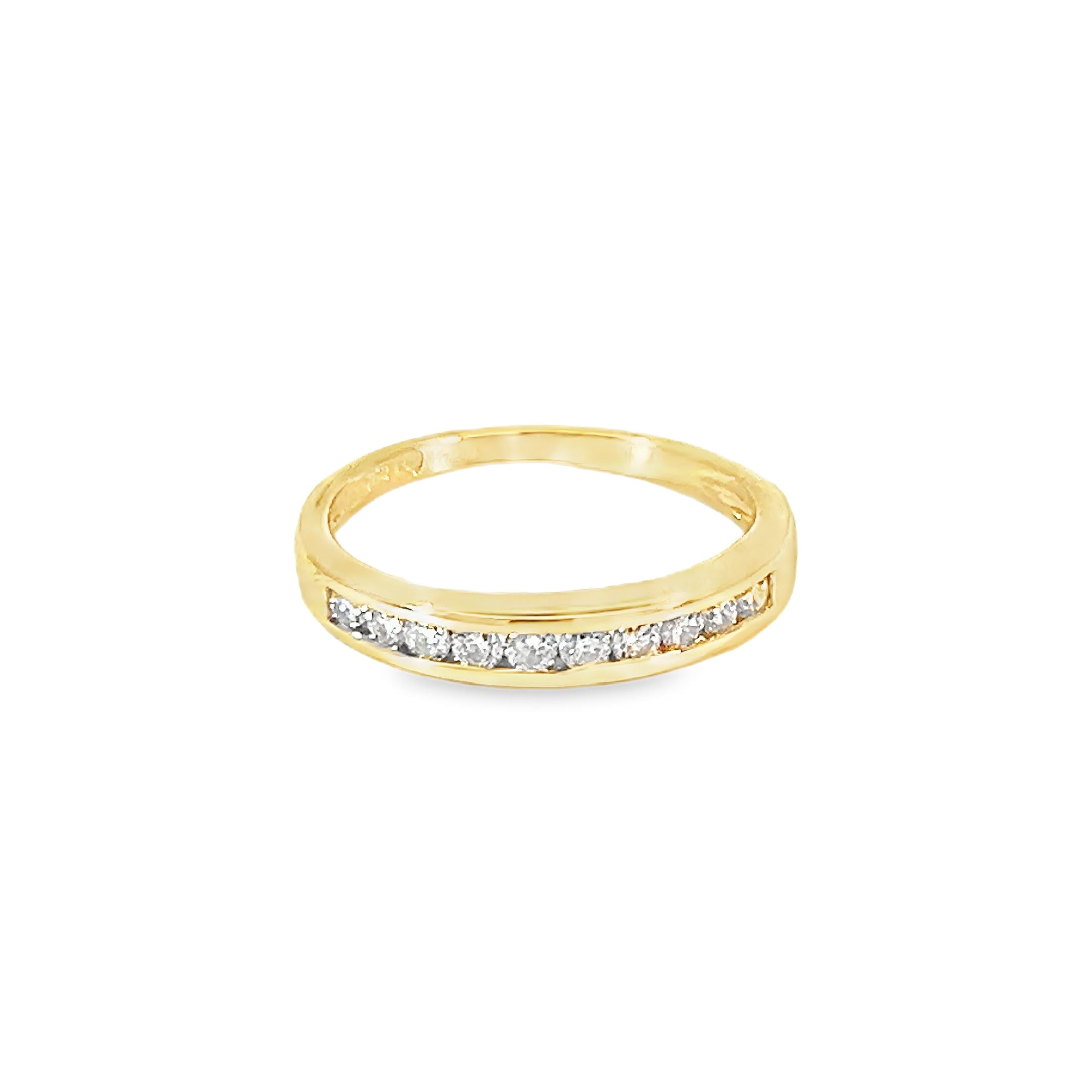 18k White Gold .35ct G VS2 Round Diamond Channel Set Wedding Ring