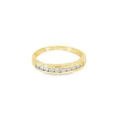 18k White Gold .35ct G VS2 Round Diamond Channel Set Wedding Ring