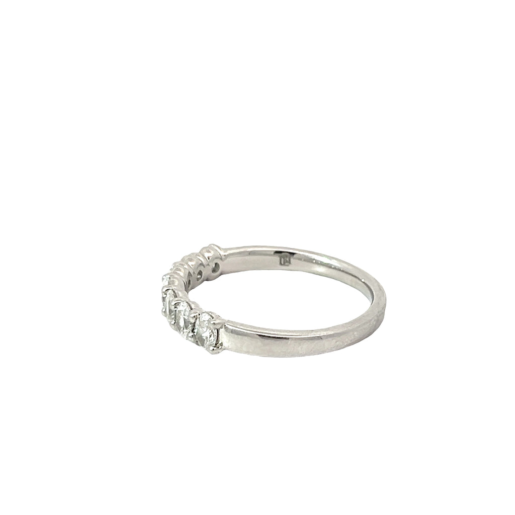 Platinum 1.0oct F VS2 (7) Oval Diamond Anniversary Wedding Band
