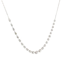 14K WHITE GOLD 3.10CT FVS2 DIAMOND NECKLACE