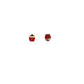 14k Yellow Gold Big Lady Bug Enamel Stud Baby Earrings