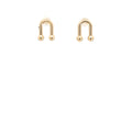 14k Yellow Gold Horse Shoe Stud Earrings