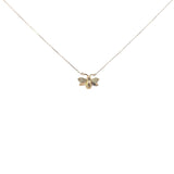 Ladies 14k yellow gold Diamond Bumble Bee Necklace