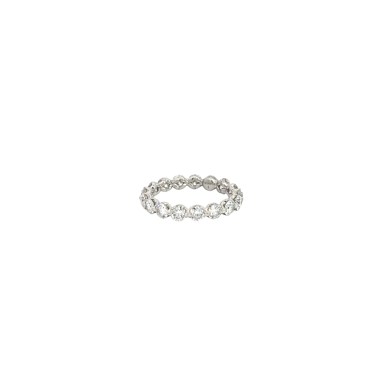 Platinum 2.50ct F VVS1 Round  Diamond Eternity Band