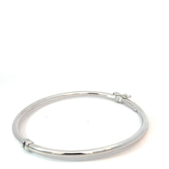 18k White Gold Hinged BANGLE BRACELET 5 GRAM 3.5MM