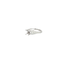 18k White Gold 1.32ct F VS2 Round Diamond Semi-Mount Ring