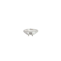 18k White Gold 1.32ct F VS2 Round Diamond Semi-Mount Ring