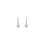 Ladies 18k white gold diamond drop earrings