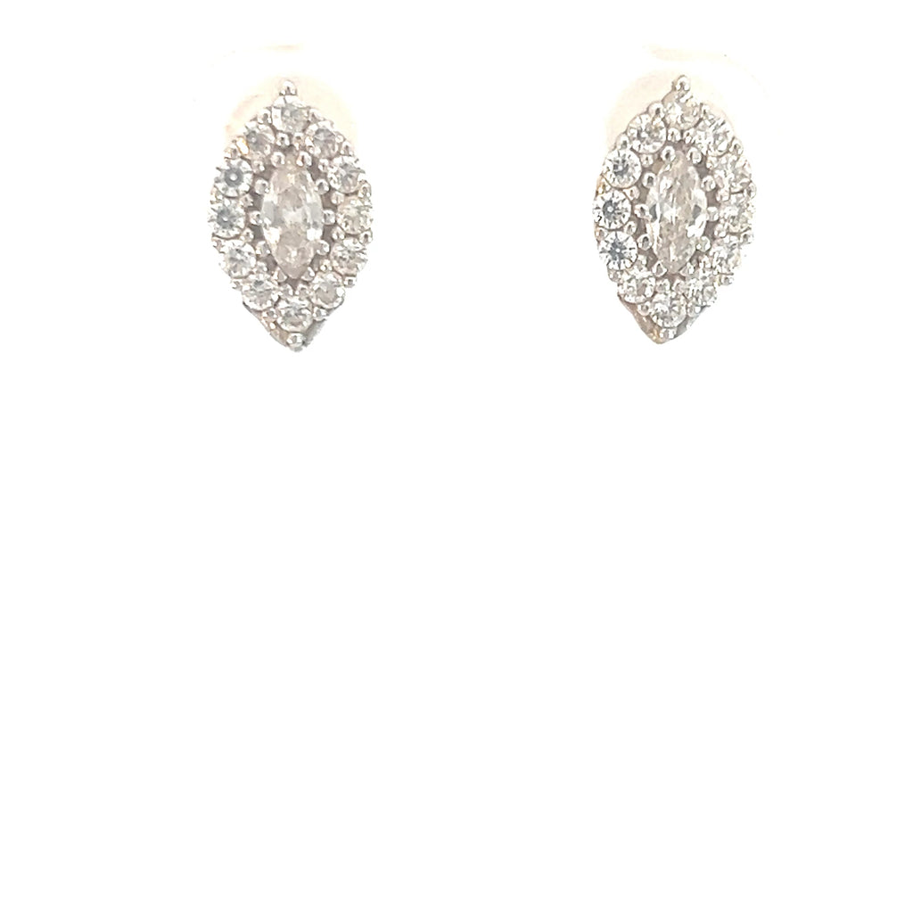 10k Yellow Gold Evil Eye with Cubic Zirconium Stone Stud Earrings