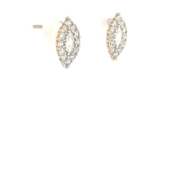 10k Yellow Gold Evil Eye with Cubic Zirconium Stone Stud Earrings