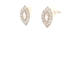 10k Yellow Gold Evil Eye with Cubic Zirconium Stone Stud Earrings